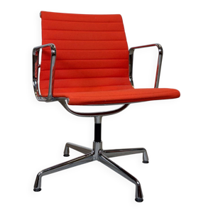 Vitra EA 108 Charles & Ray Eames, tissu et aluminium orange chaise de t