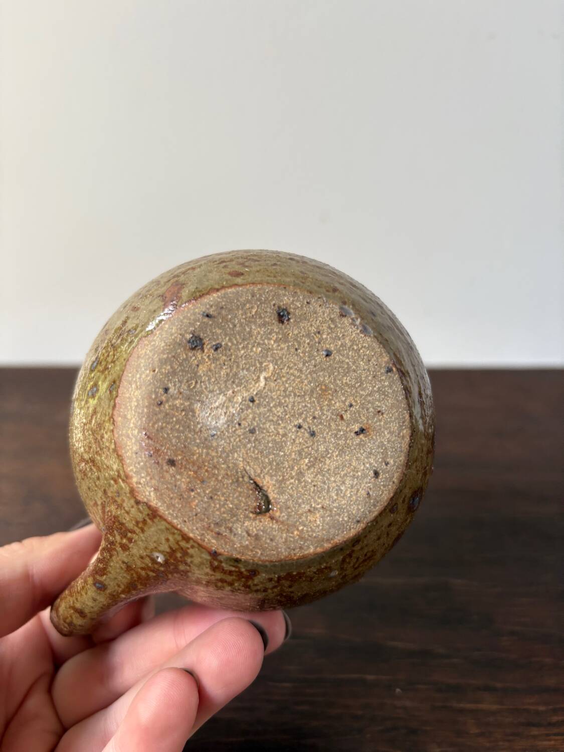 Vintage pyrite stoneware pitcher from the 70s