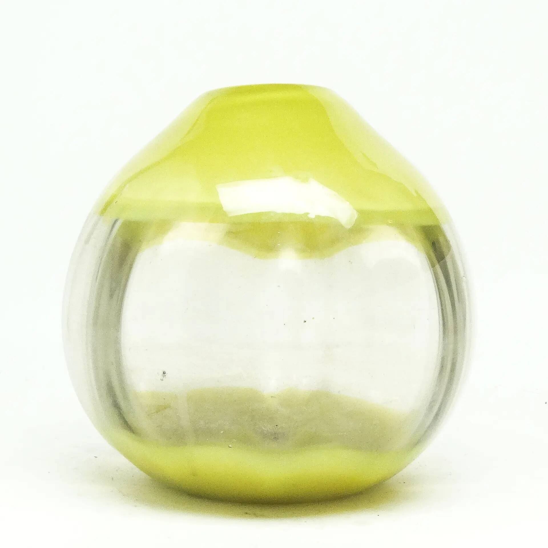 Optical vase, pressed glass, design by J. Drost, HSG Ząbkowice, Poland, 1970s