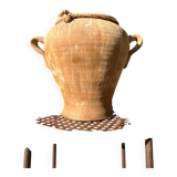 Ancient terracotta pottery jar from the 19th century