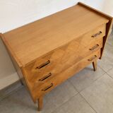 Oak chest of drawers from the scandinavian 60s