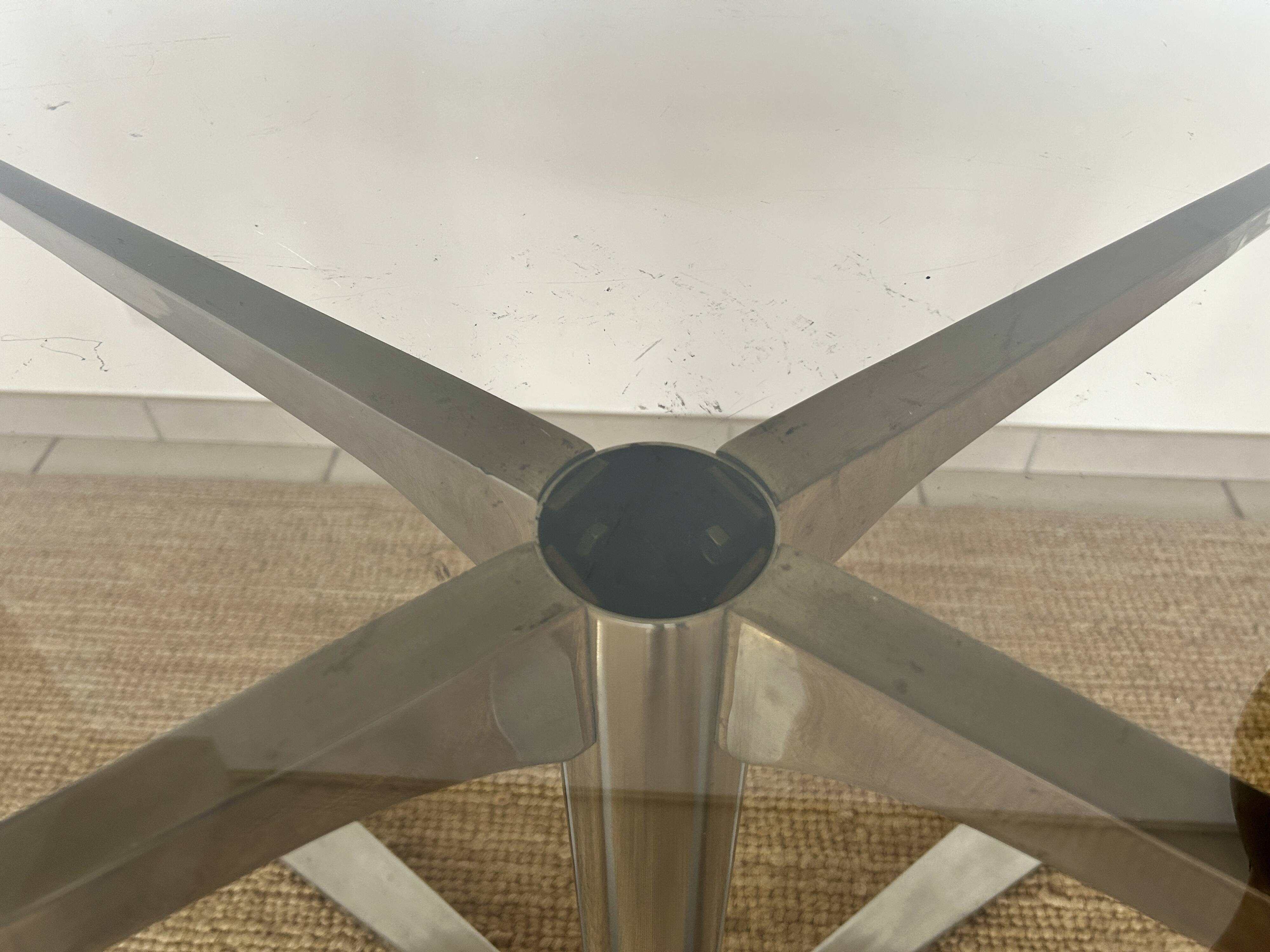 Glass dining table, 1970s