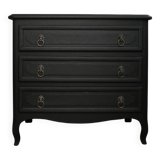 Black vintage chest of drawers