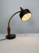Table lamp of black metal and teak of Danish design, 1960s
