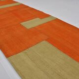 Orange And Green Vintage Kilim Runner sku 3857