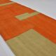 Couverture kilim vintage orange et verte, référence 3857