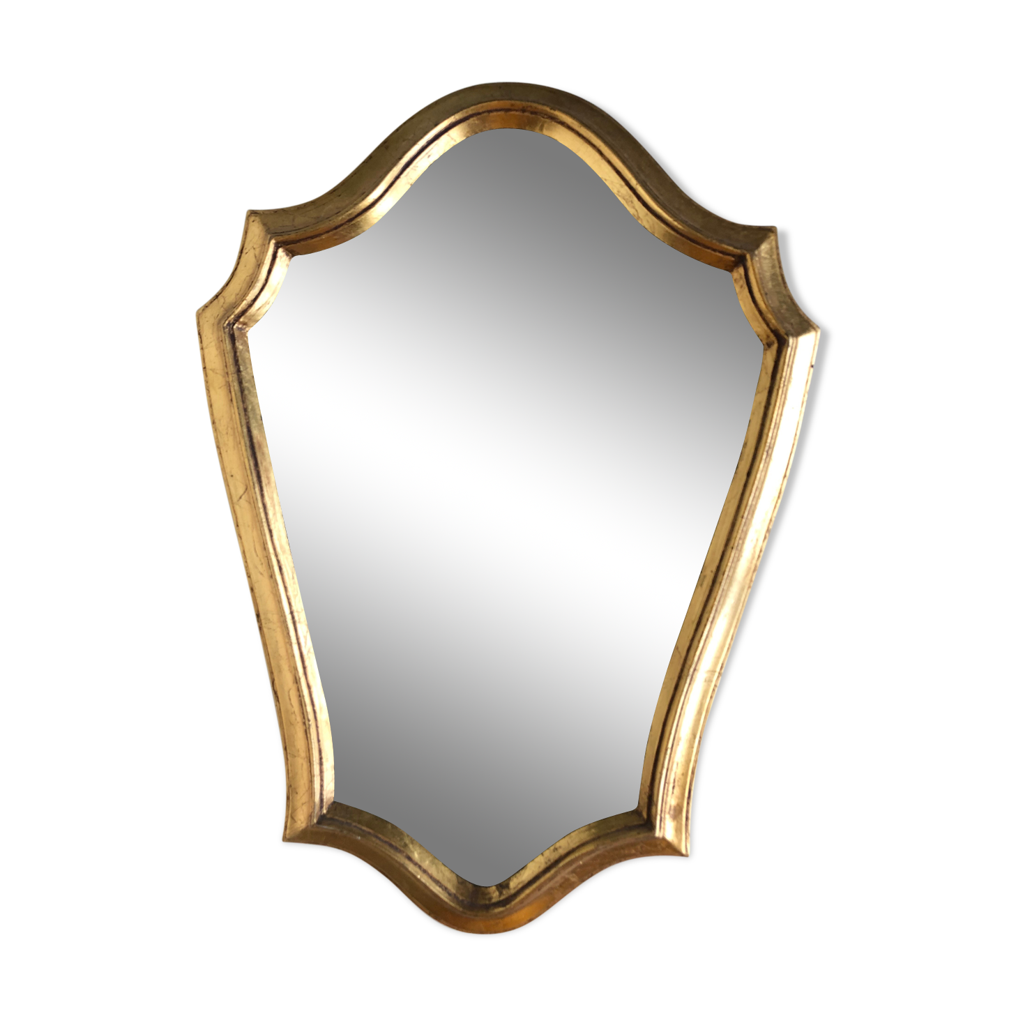 Golden wooden mirror 41 x 30cm