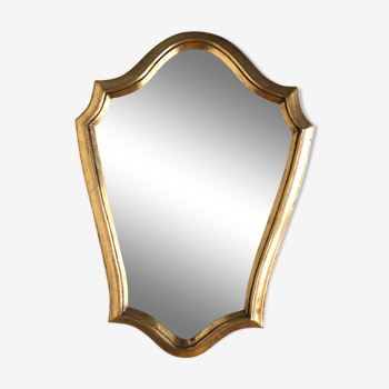 Golden wooden mirror 41 x 30cm