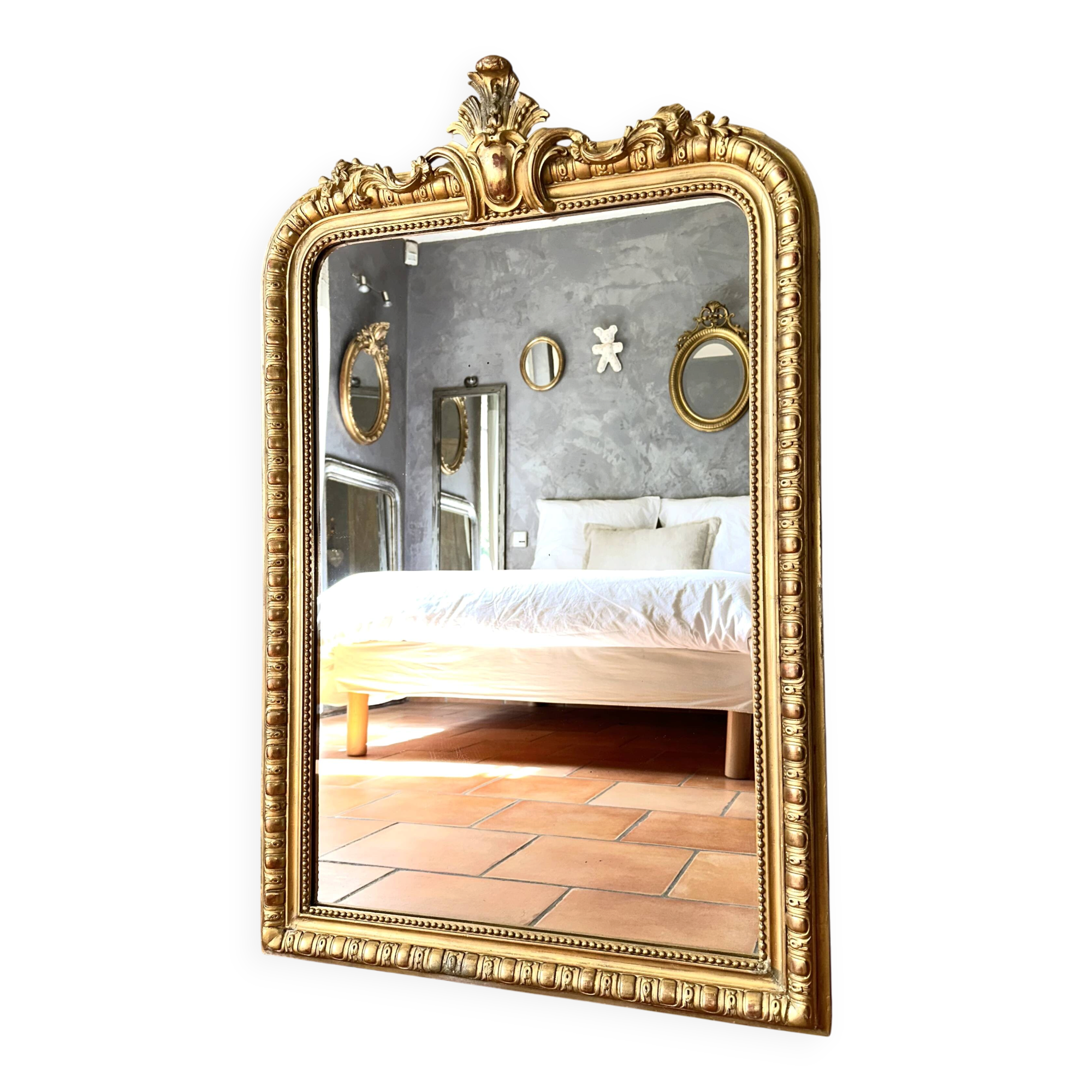 Louis-Philippe antique gilded mirror 19th century