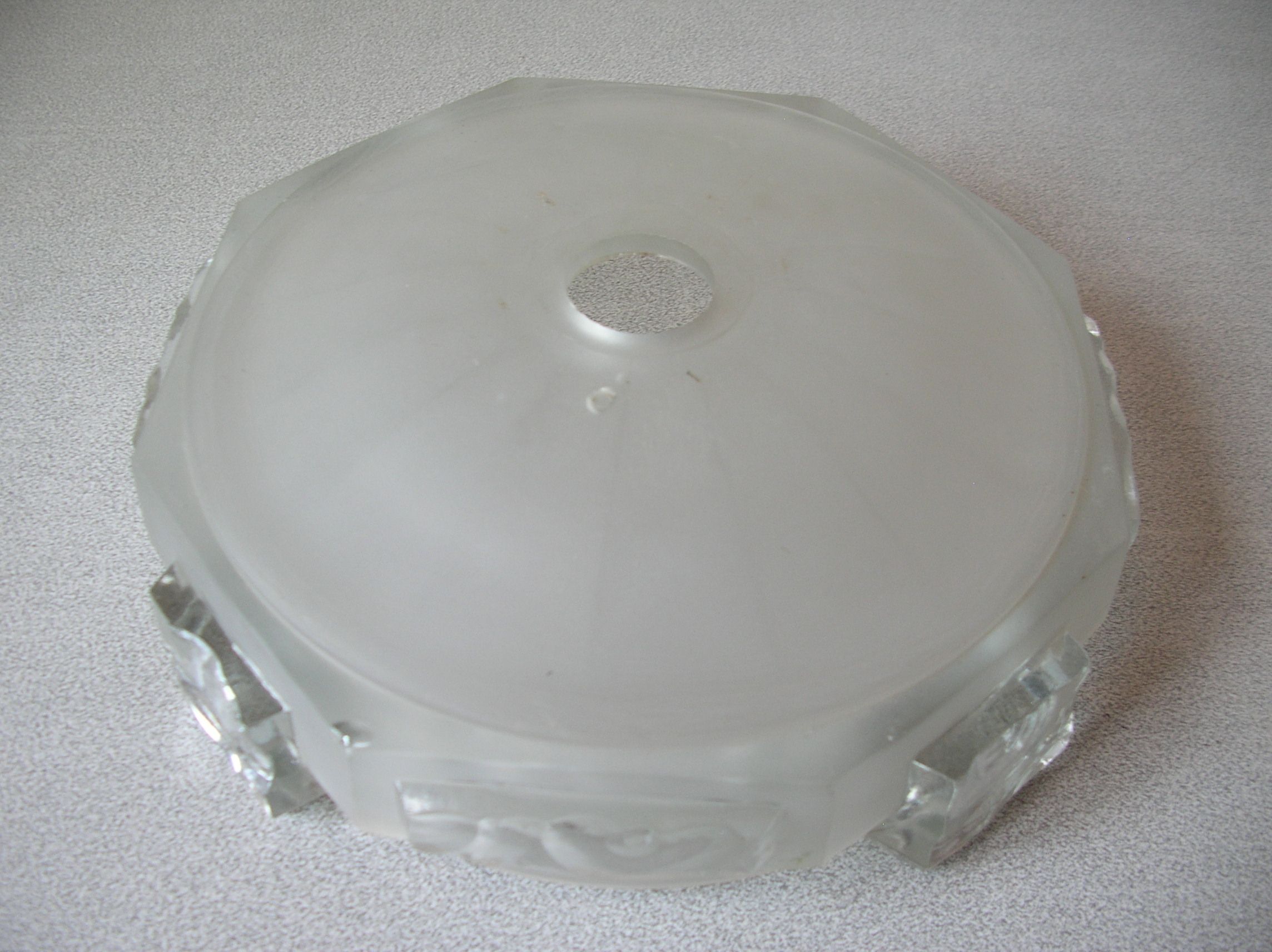 Old lampshade suspension Art Deco retro vintage deco glass luminaire