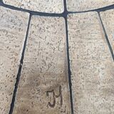 Danish vintage round stone coffee table 'Natures spirit'