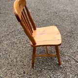 Set of 3 vintage chalet-style chairs.