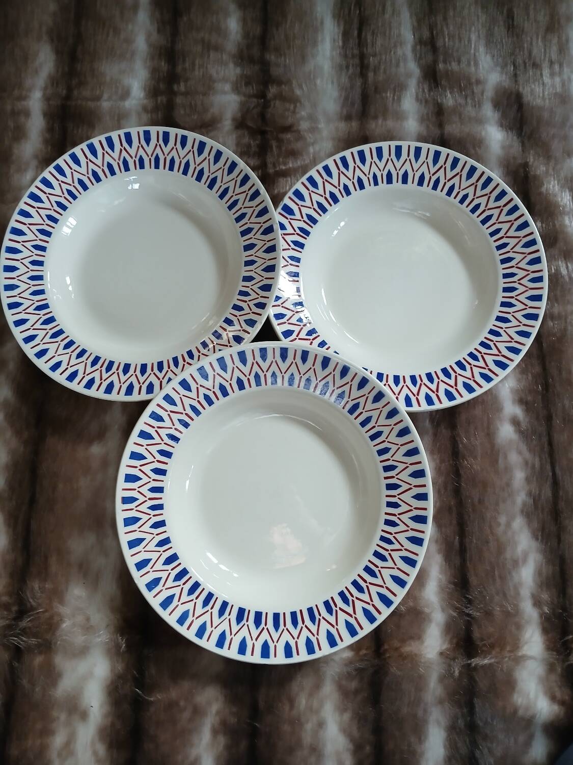 3 antique deep plates from Badonviller