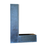 Old letter l sign alu chrome deco industrial