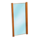 Miroir suédois minimaliste en bois de pin Japandi des années 70