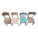Set of bistro and school chairs