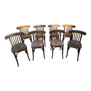 Ensemble de 8 chaises - bistrot