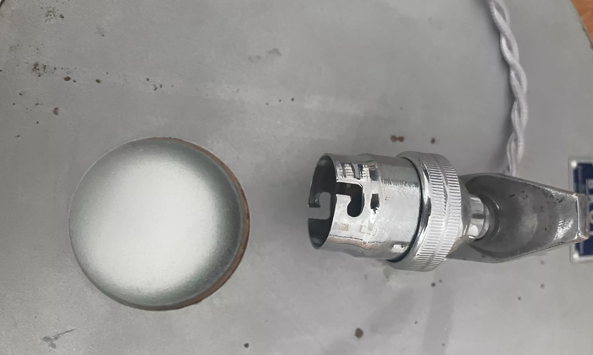 Vintage illuminated adjustable mirror, Double Brot, France 1950