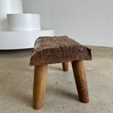 Stool in blond teak