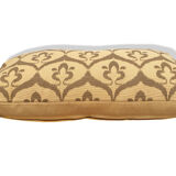 Housse de coussin ottoman style ikat ocre havane, verte olive, 30 x 50 cm