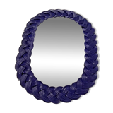 Oval Woven Rattan Mirror 60s/70s Vintage 49X35