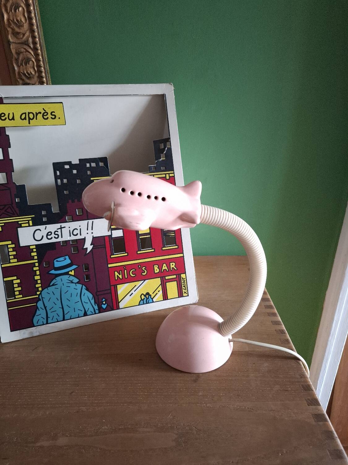 Ceramic airplane lamp