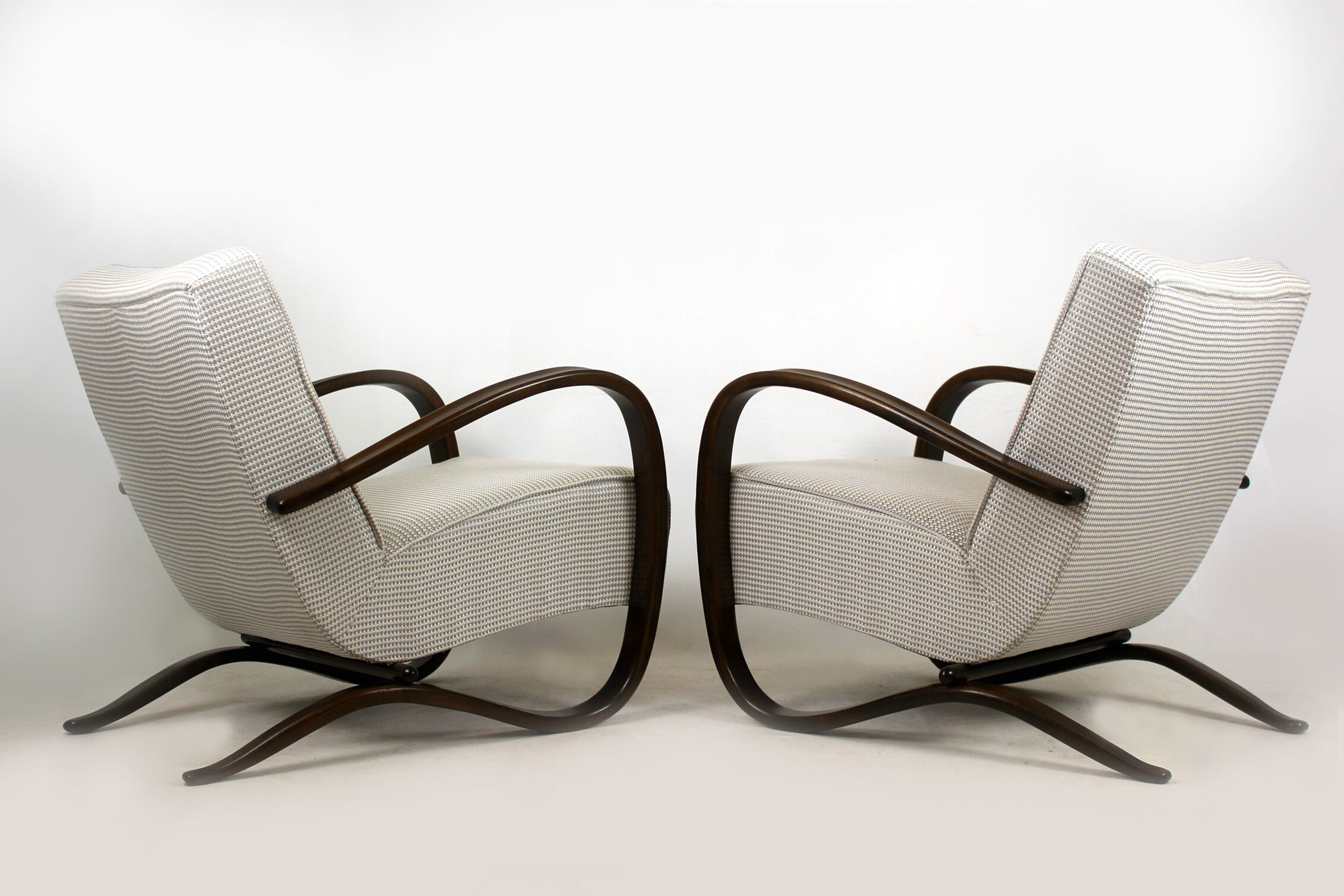 Set of 2 H - 269 armchairs by Jindrich Halabala, 1930s
