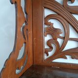 Art Nouveau openwork wooden shelf