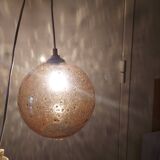 Vintage blown glass pendant lamp