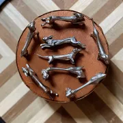 Antique animal knife rests