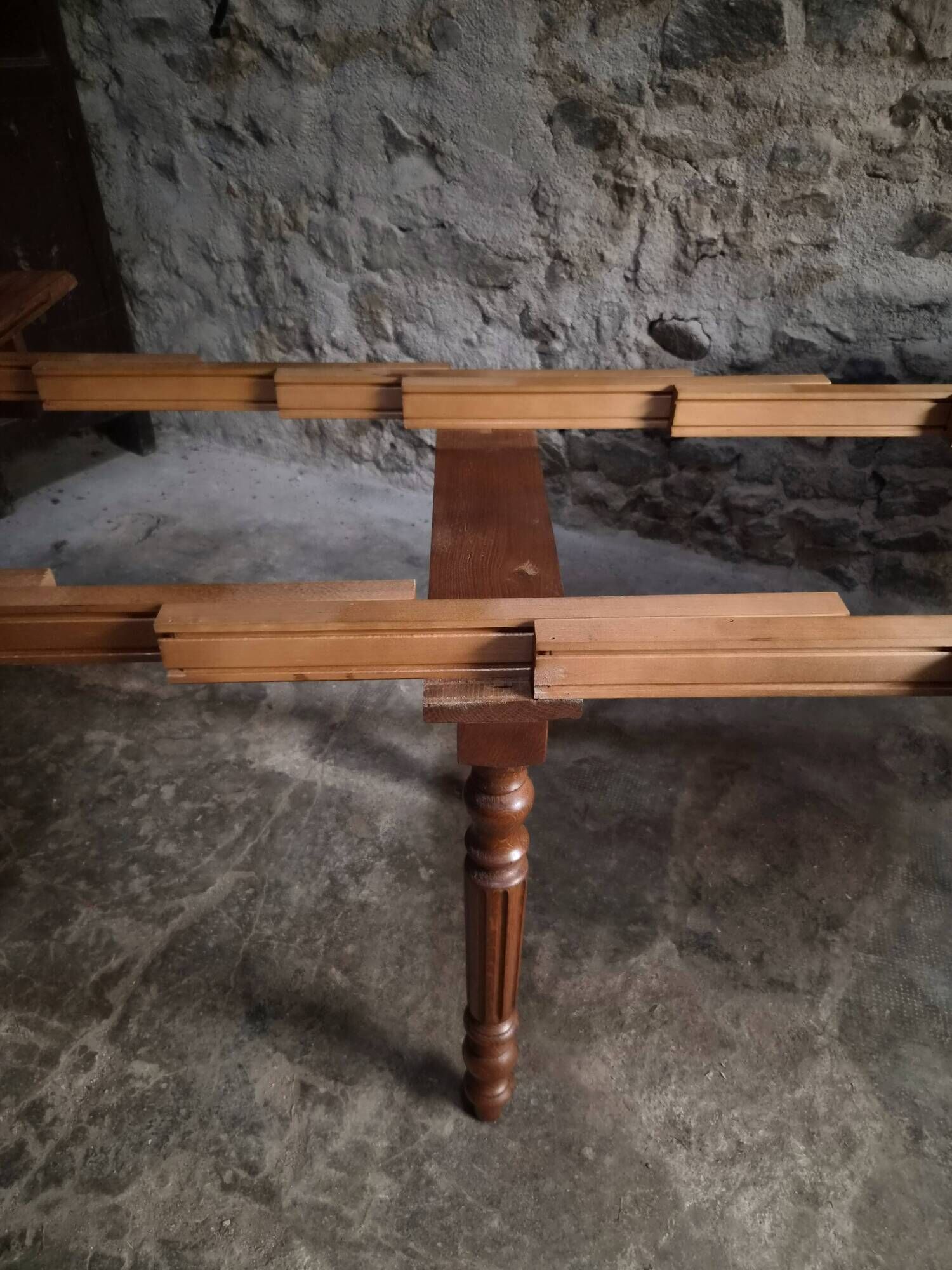 Table à manger extensible vintage en chêne / Table à abattants – 1950s–1970s, France