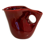 Ceramic pitcher, Bordeaux, Design, 1960 - 14 X 20 X 9 cm