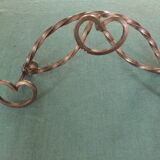 Vintage wrought iron coat/patère with 5 hooks