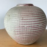 Glazed terracotta vase.