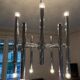 Very large vintage 12-light chandelier by Sciolari - 1970s (Space Age)