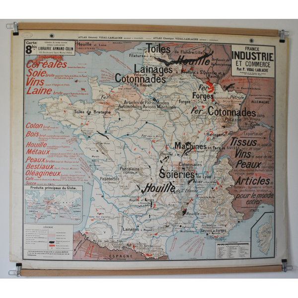 Ancienne Carte Murale D Ecole Vidal Lablache N 8 France Agriculture Industrie Selency Ancienne Carte Murale D Ecole Vidal Lablache N 8 France Agriculture Industrie Selency