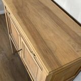 Vintage airbrushed console side table