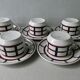 5-cup Badonviller set, Basque décor, Béarn