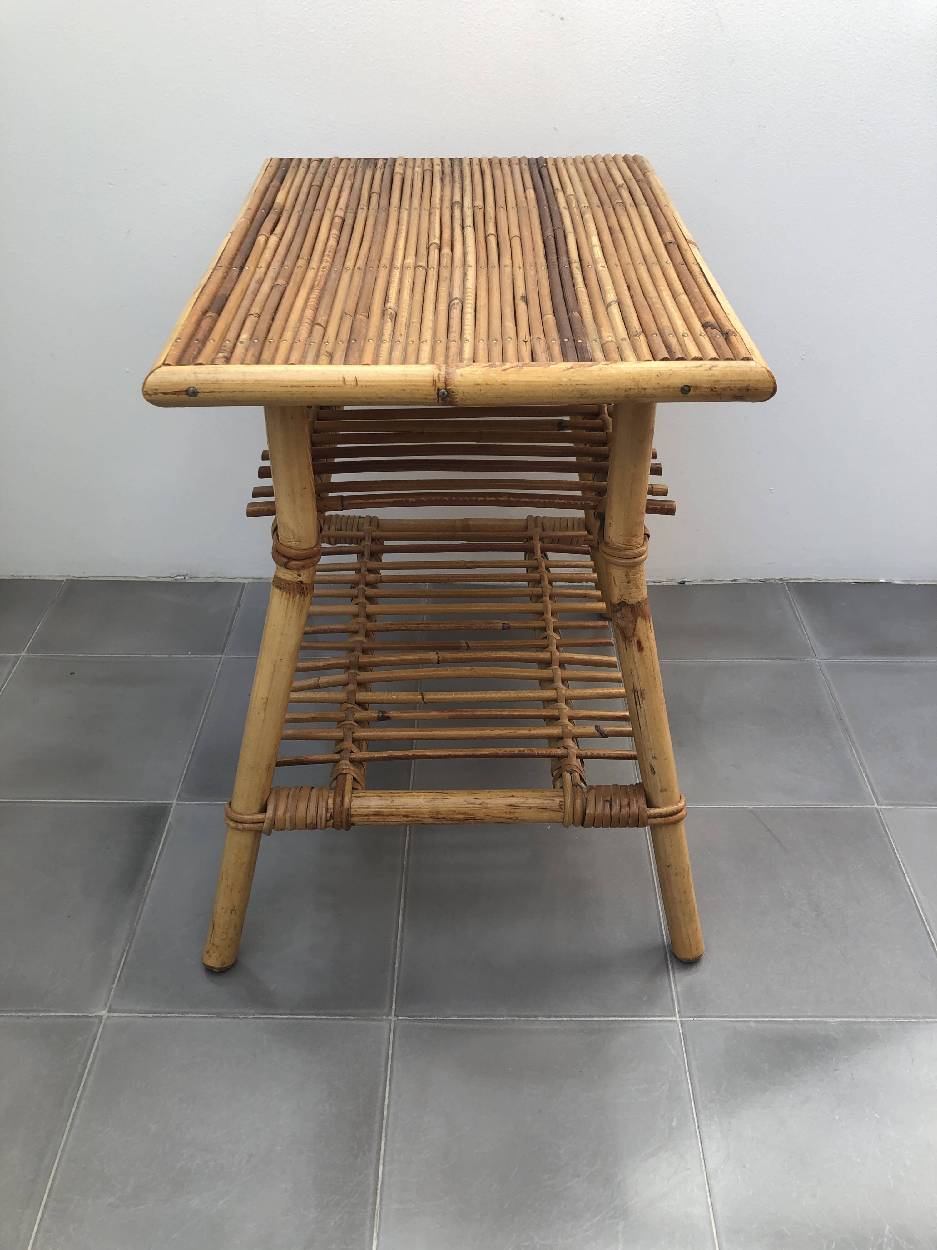 Audoux Minet bamboo rattan coffee table