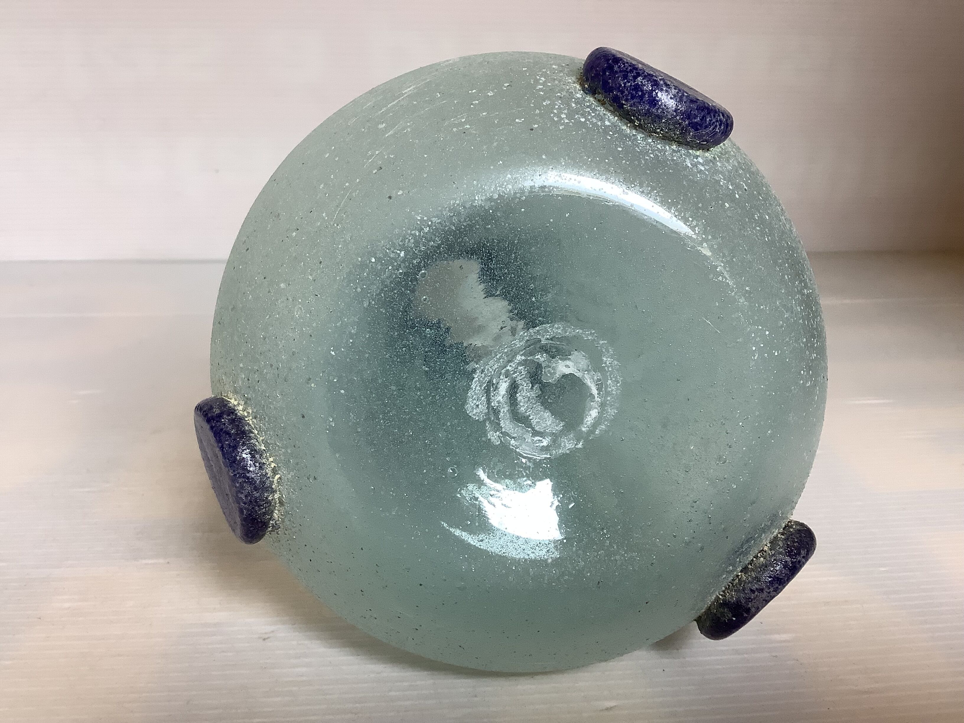 Vase avec anses Scavo bleu