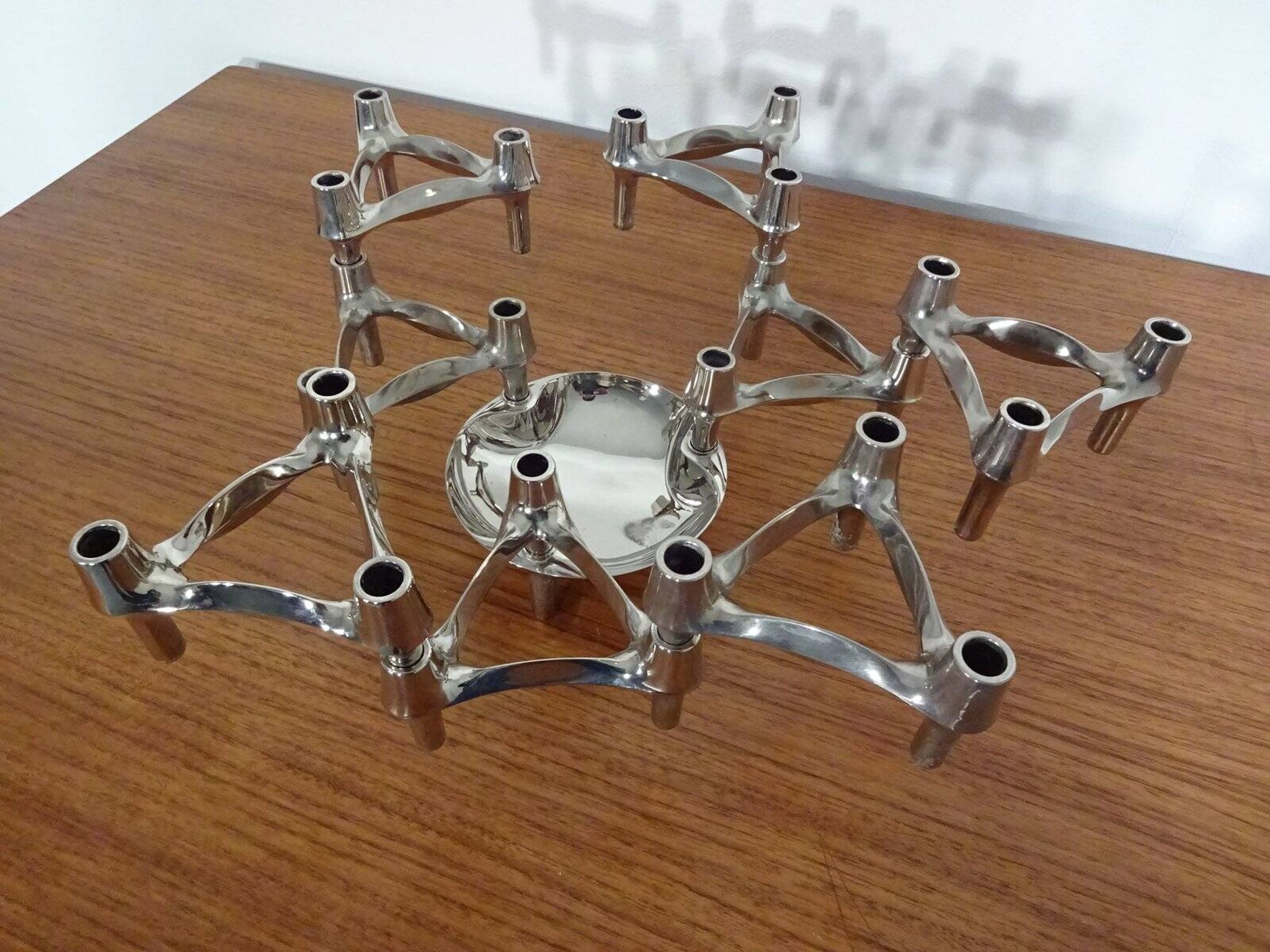Candleholders by Ceasar Stoffi & Fritz Nagel for BMF, 1960s, Set of 9