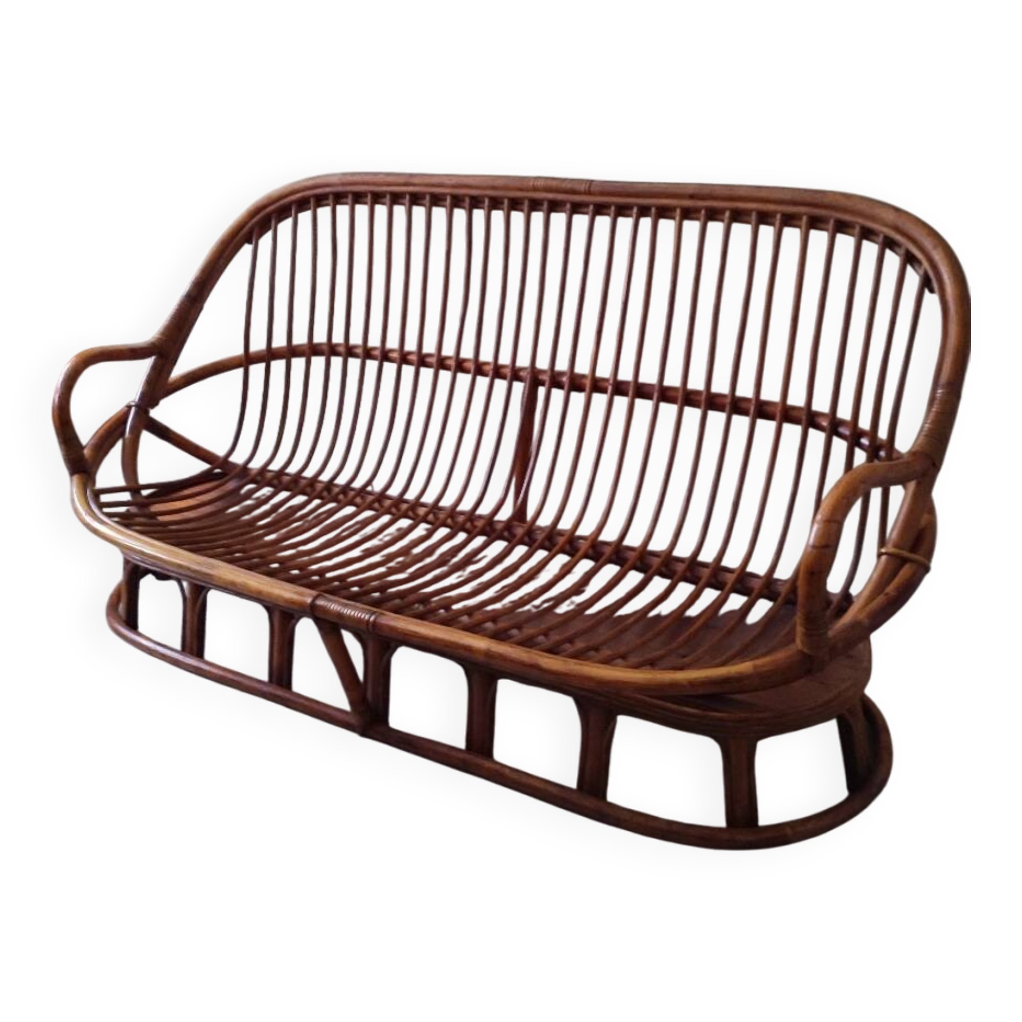 3 seater rattan sofa
