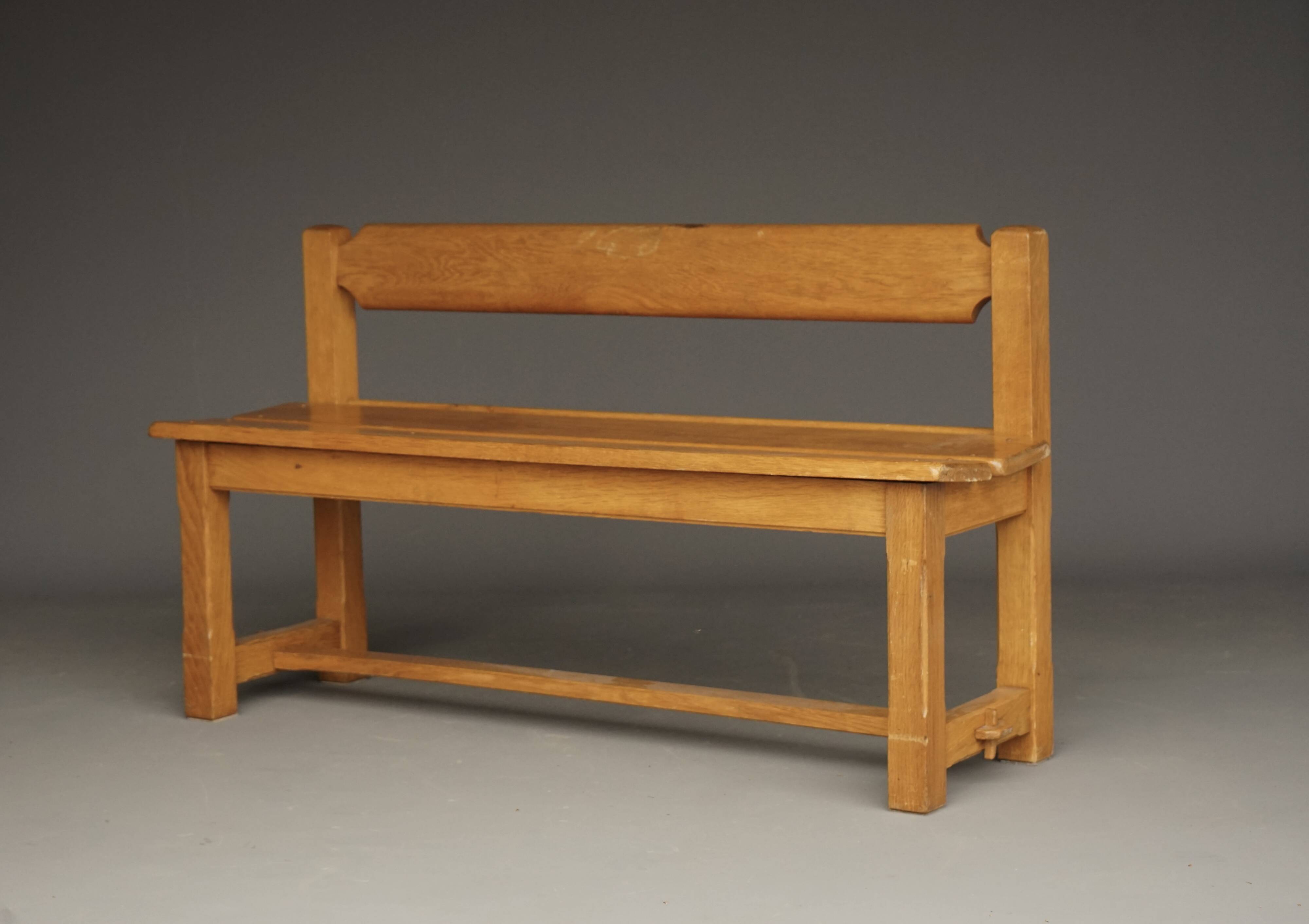 Vintage Rustic Wooden Oak Bench