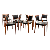 8 chaises de salle à manger #80 par Niels O. Møller pour J. L. Moller, années 1960