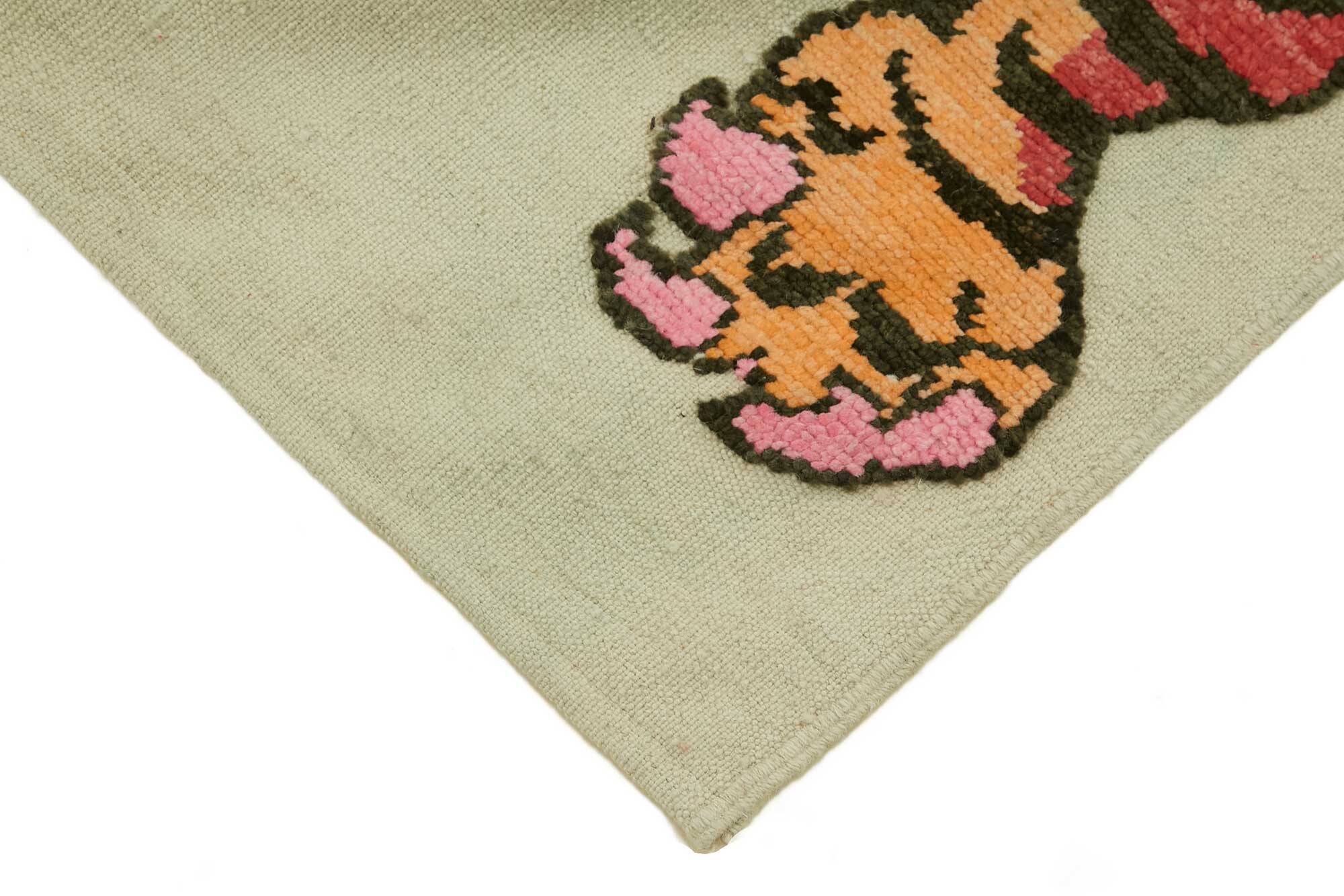 Turkish Handknotted Wool Tiger Rug  142 cm x 227 cm