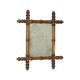 Antique Wooden Faux Bamboo Mirror France 40x34cm