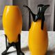 Pair of yellow vases "mickaël powolny and loetz"
