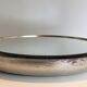 Miroir argenté en bois incurvé 66,5 x 66,5 cm