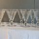 8 large Art Deco crystal glasses, grape clusters (+ 2 gifts)