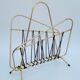 Magazine holder vintage brass wire and scoubidou 1950